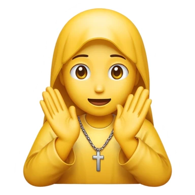 Emoji with prayer hands begging sticker