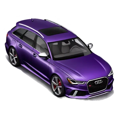 Dark-purple car Audi RS6 model sticker