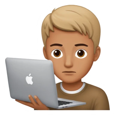 a man behind mackbook sticker