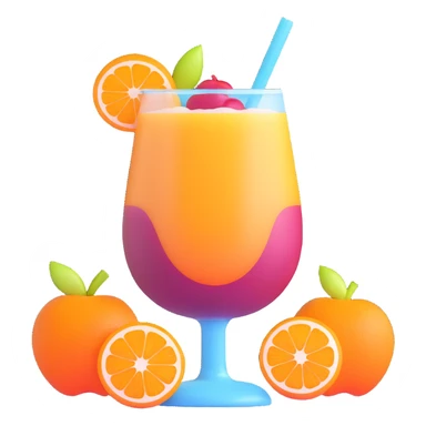 frozen sangria slushie with orange and apple slices sticker