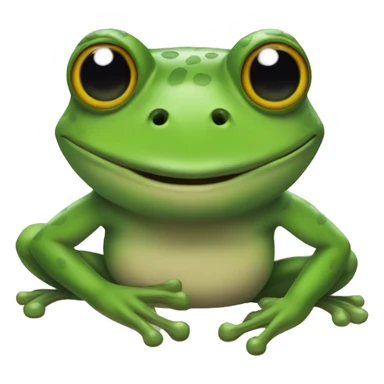 frog emoji with pit vipers sticker
