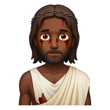 Dark skin jesus injured sticker
