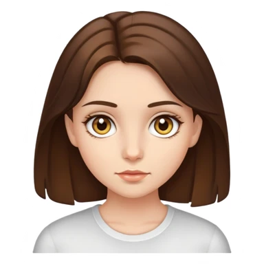 Girl with hazel eyes and brunette hair sticker
