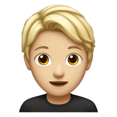 Short person with darker blonde hair with a black cat sticker