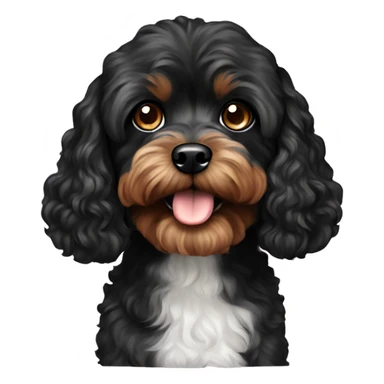 Black Cavapoo sticker