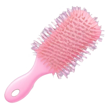 A soft pink hairbrush sticker