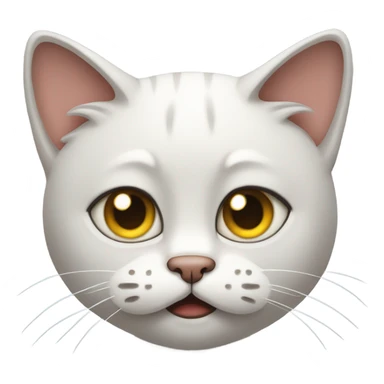Cat with confused look and crossed face sticker
