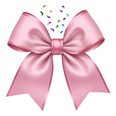 super pale pink bow as confeetti sticker
