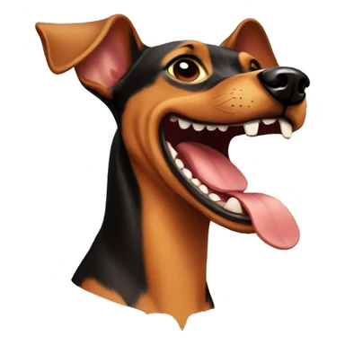 pinscher laughing sticker