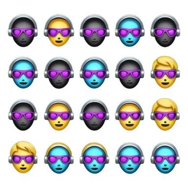 devops cyberpunk themed emoji pack sticker