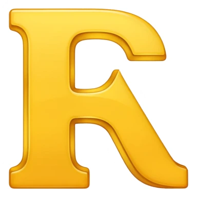 yellow letter 𝔇 emoji sticker