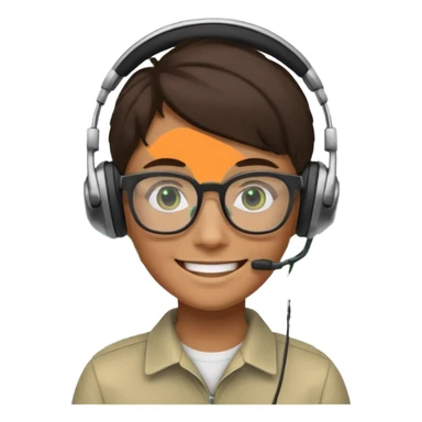 Generate a realistic emoji of something getting programmed by a logistic person sticker