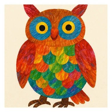 Eric carle owl sticker