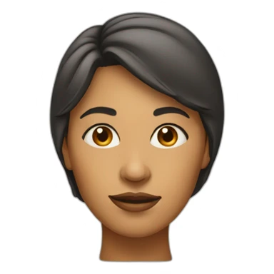 full-face female profile with a hump in the nose sticker