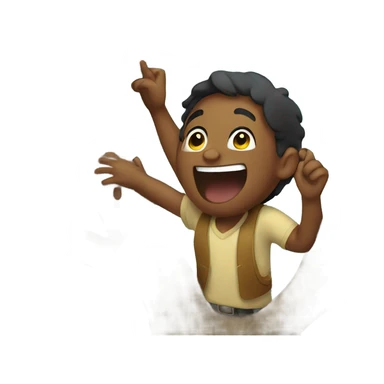 boy singing in a tree  sticker