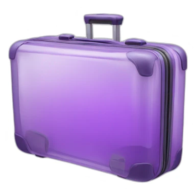 3d luggage low opacity purple transparent see-through sticker