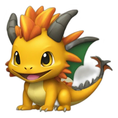 Dracofeu pokemon sticker
