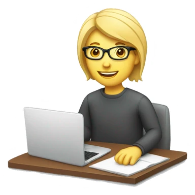 WHITE EDITOR WITH LAPTOP sticker