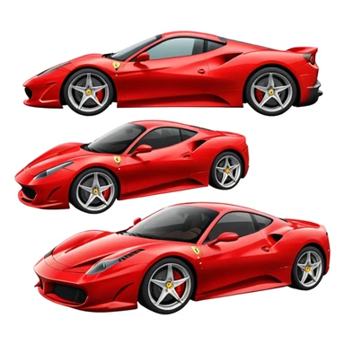 red Ferrari sports car sticker