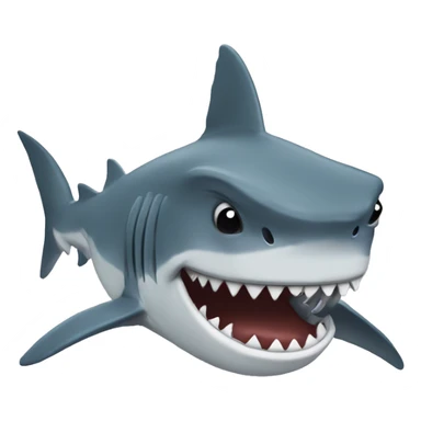 shark with dreads sticker