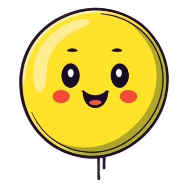 Lymphocyte cell with happy face from immune system sticker