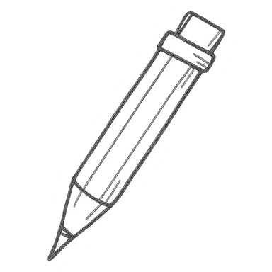 hand drawn outlined mechanical pencil icon sticker