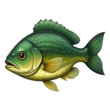 Dark green river fish perch sticker