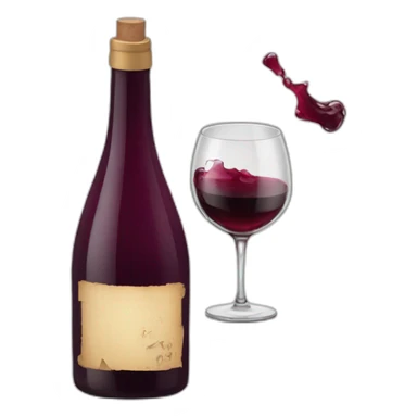 broken bottle of wine sticker