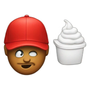 poop emoji wearing red make great again cap sticker