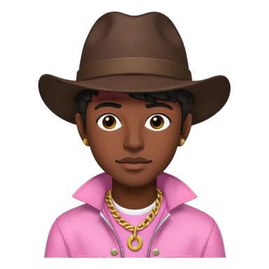 Lil Nas X black hair, pink outfit sticker