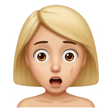 shocked face with sweat sticker