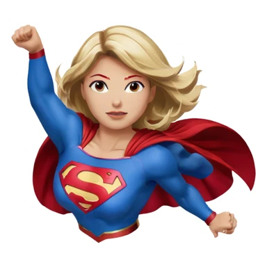 Supergirl fly  sticker