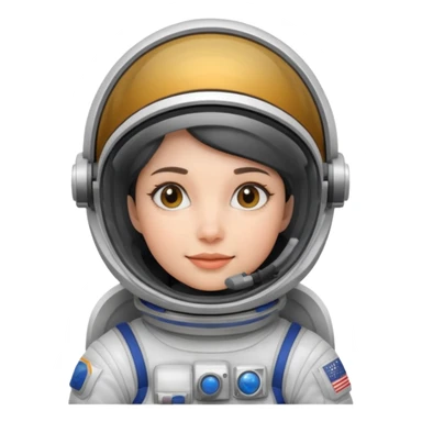 astronot women less details sticker