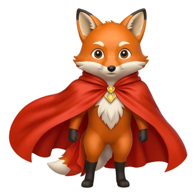 Fox in a cape sticker
