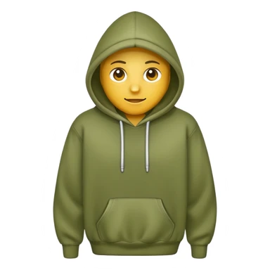 olive green hoodie sticker
