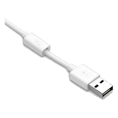White usb cable sticker