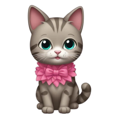 Cat wearing a tu tu sticker