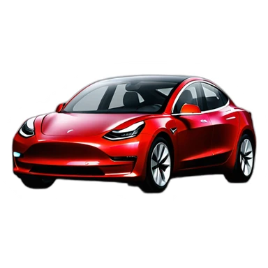 Tesla model 3 red sticker