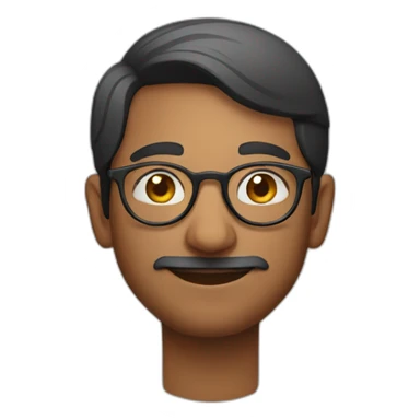 Indian man with round glasses, sticker