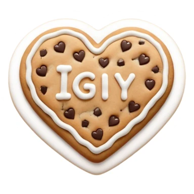 cookie heart with IGY6 written across sticker