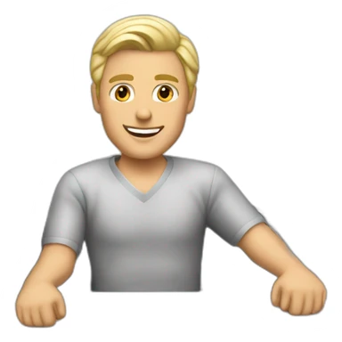 blonde man sitting in silver merCedes car sticker