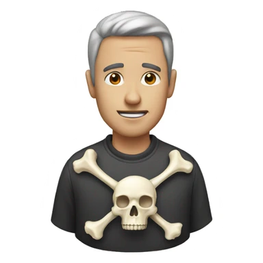 man with bone  sticker