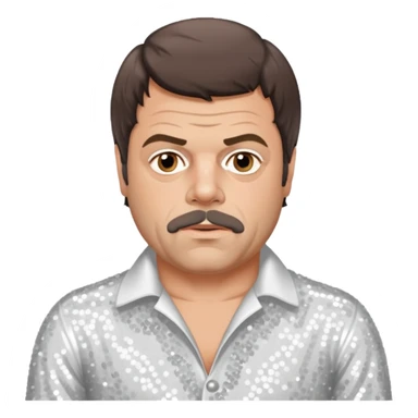 Oliver Reed with white sequin outfit sticker