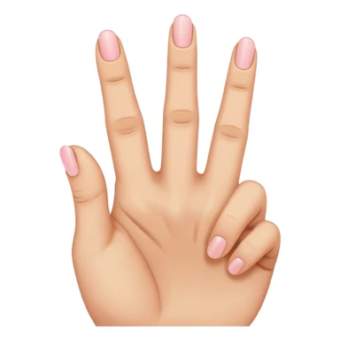 hand with index finger, middle finger and pinky finger rased ring finger and thumb connected sticker