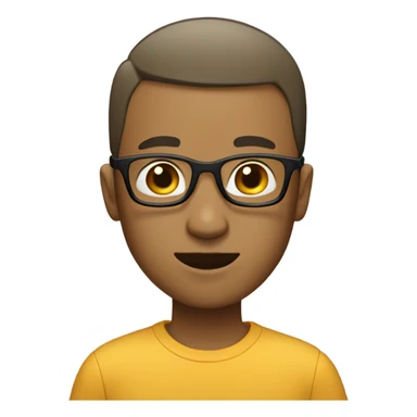Buzz cut boy with goatee and glasses sticker