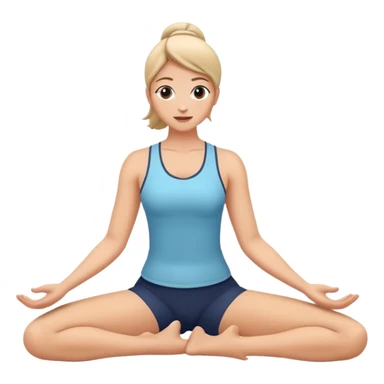 could you generate an emoji of a woman performing a seated hamstring stretch sticker