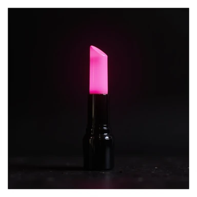 BLACKPINK-inspired gothic lightstick, no hearts, photorealistic style, black and pink colors, metallic and glossy, on a dark background sticker