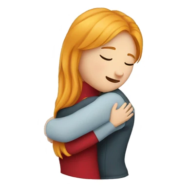 one blond and one red hair girl hugging sticker