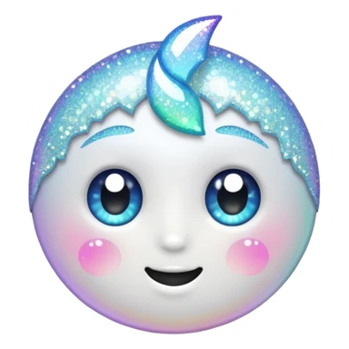 white glory glitter sticker