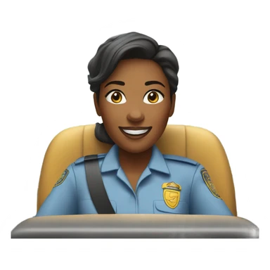 bus driver woman  sticker